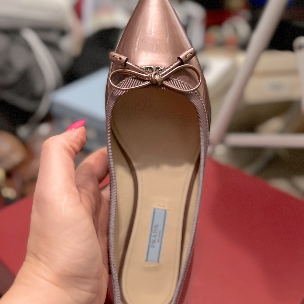 Prada ballerina pink flats